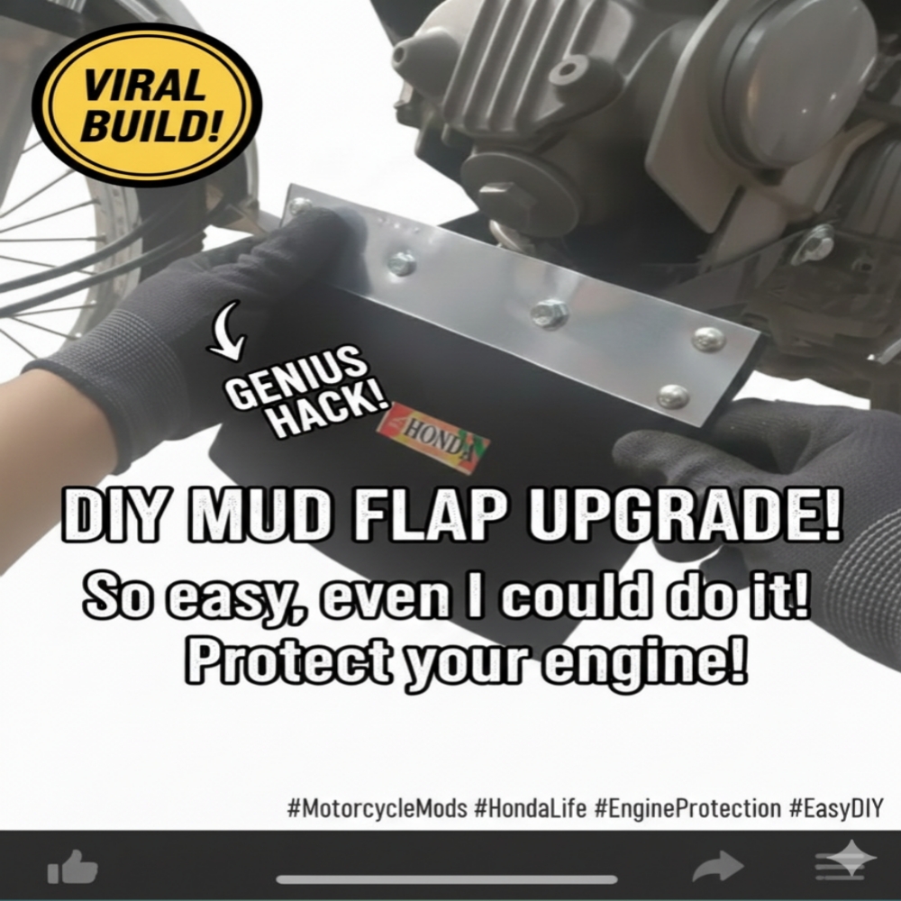 Durable Rubber Bike Engine Mud Protector Cover for Honda CD 70 & CD 125 | Heavy Duty Motorcycle Engine Guard | Waterproof Dust & Mud Protection