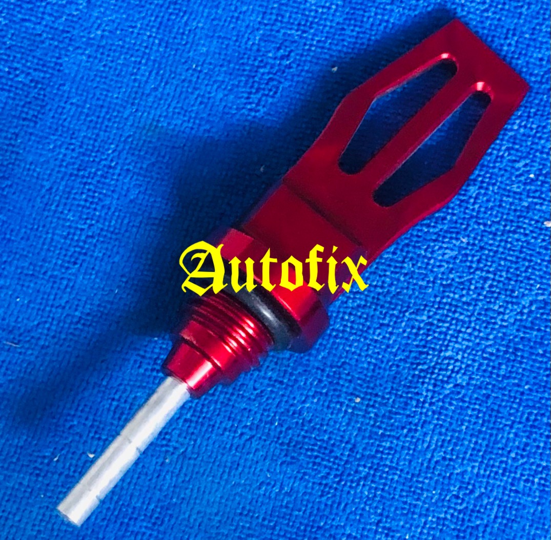 Motorcycle 70cc Engine oil Fancy Alloy Stick Red Color 01 PC