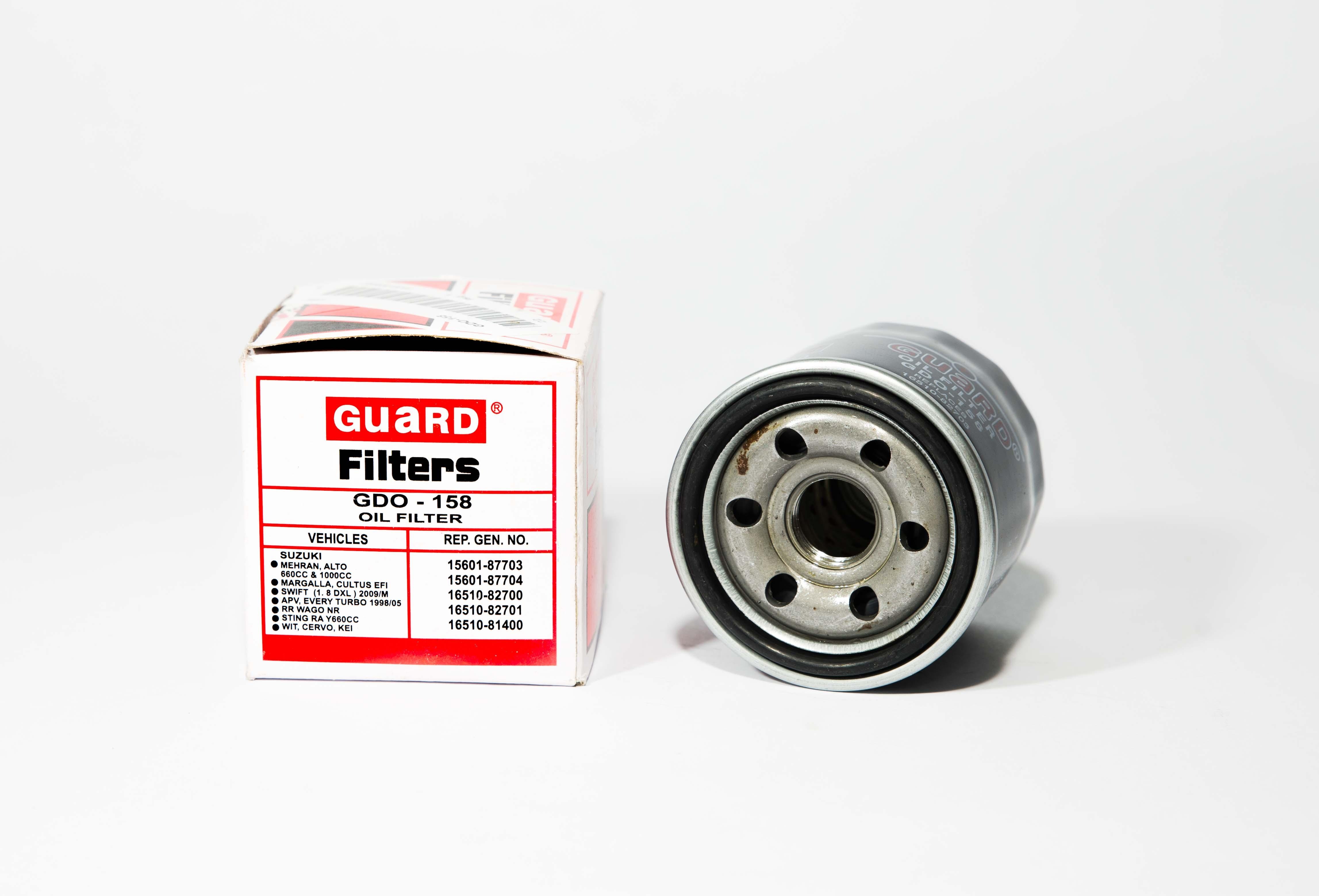 Suzuki Guard Oil Filter GDO-158 (1 Pc) | Genuine Engine Protection for All Suzuki Cars | Premium Quality Oil Filtration for Mehran, Cultus, Alto & Wagon R | High-Efficiency Spare Parts Pakis