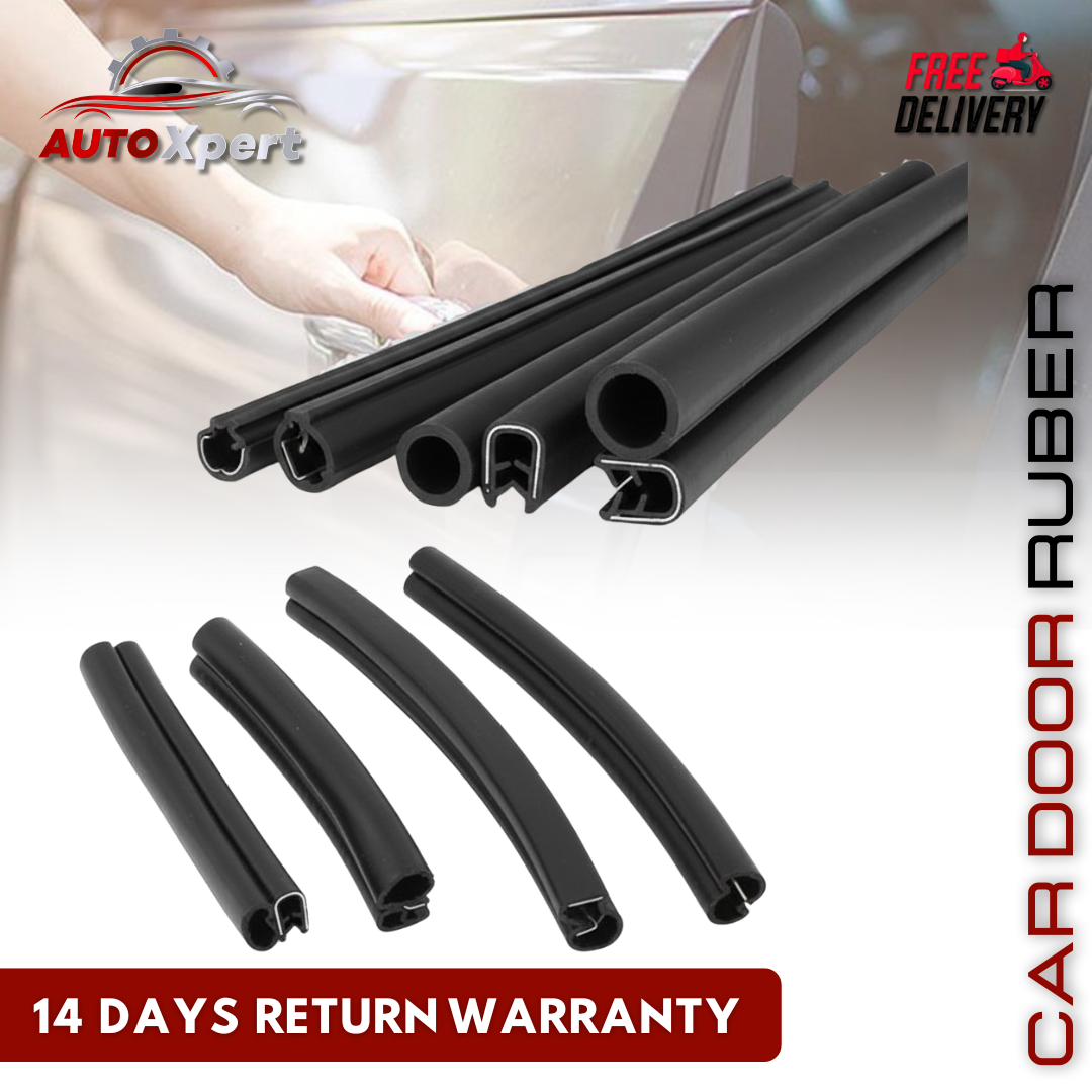 AutoXpert Universal Car Door Edge Guard Rubber Protector Strip - Anti-Scratch, Anti-Collision, Weatherproof Car Door Seal, Flexible Shock Absorption - Noise-Reducing, Durable Protection Car 