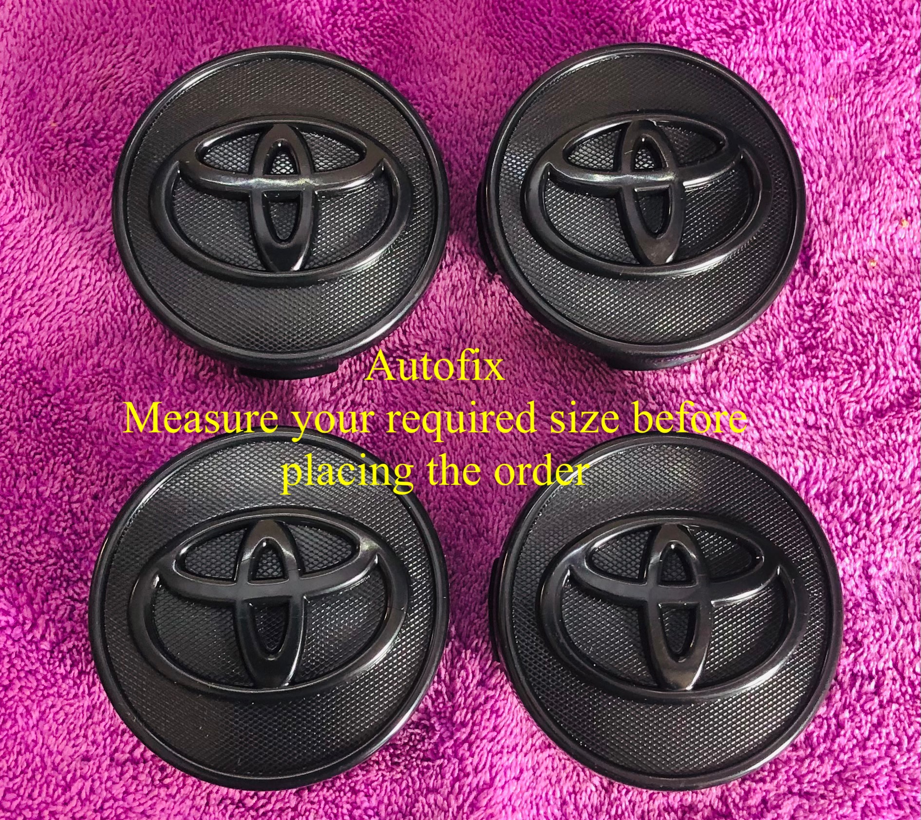 Toyota Wheel Center plastic Caps black 2.25 Inches 04 PCS
