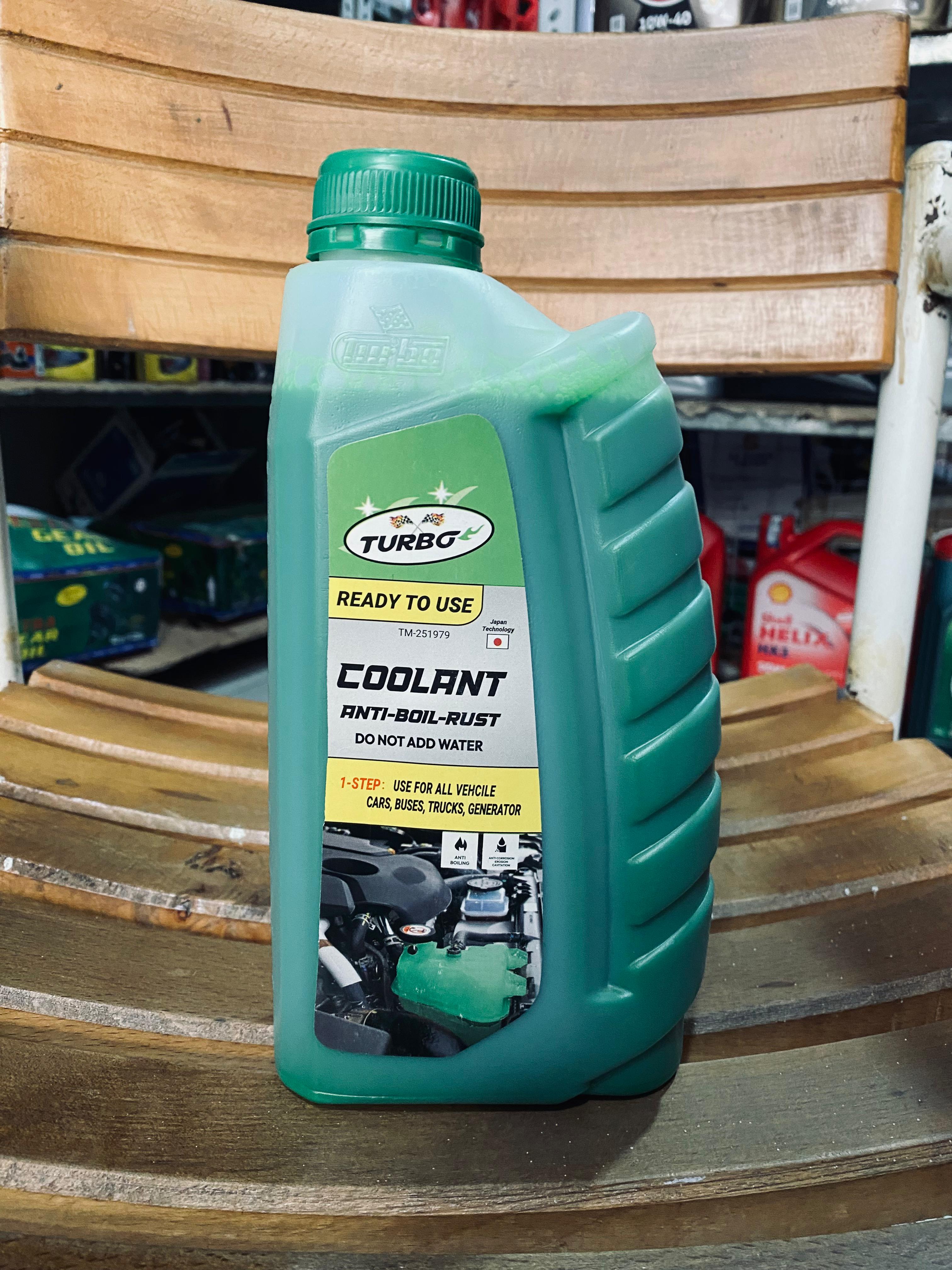 Turbo Radiator Coolant - Anti Rust Coolant - Heat Preventive Coolant - Heavy Duty Car Coolant - Long Life Radiator Coolant 1 Litre (Heat Preventive green)