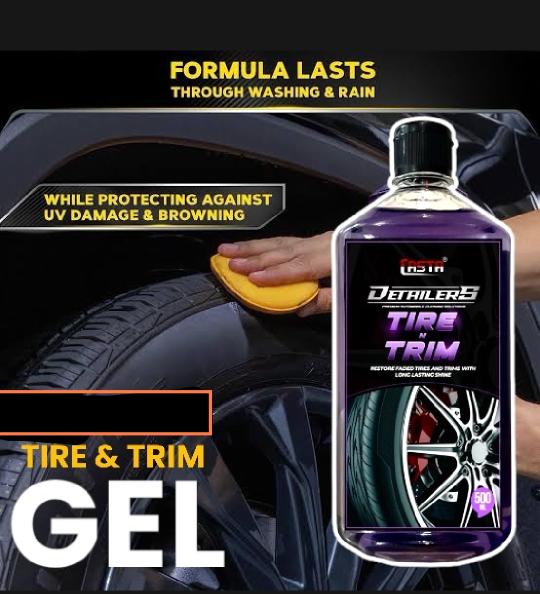 TYRE GEL HIGH GLOSS TIRE GLOW (TYRE POLISH)( TYRE SHINER) FOR BIKES AND CARS