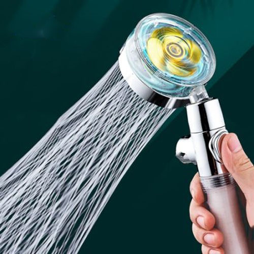 New Imported Turbocharged High Pressure Water Saving Spray Shower Head With Handheld Filter Rain 360 Rotated Turbo Fan Rainfall SPA Bath in pakistan