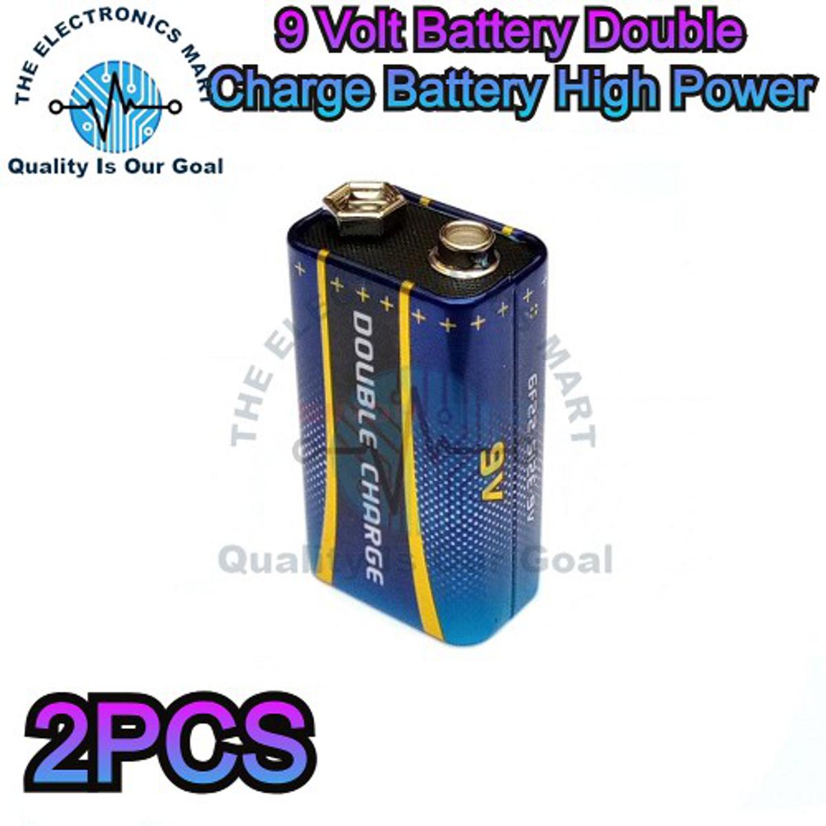 2PCS 9 Volt Battery Double Charge Battery High Power In Pakistan