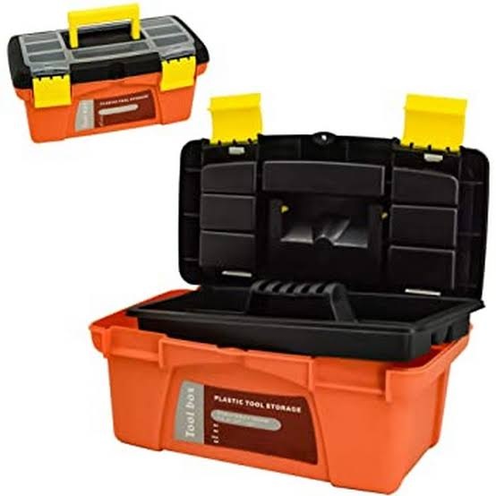 12.5 Inch Portable Household Maintenance Tool Box – Multifunctional Industrial Grade Hardware Storage Organizer for Electricians, Car Repair, DIY Tools – Durable Plastic Utility Case wit