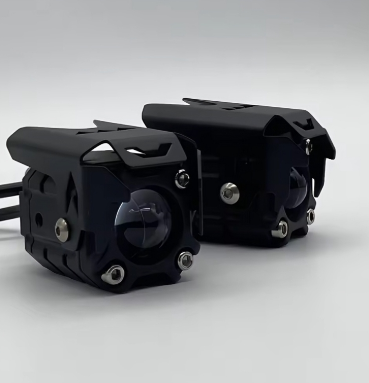 Dual Color LED Driving Light & Fog Headlight for Motorcycle, Scooter, Car & Truck – White & Yellow Spot Beam LED Headlight | Universal Fit for Honda CD70, CG125, CB125F, Yamaha YBR125, YBZ