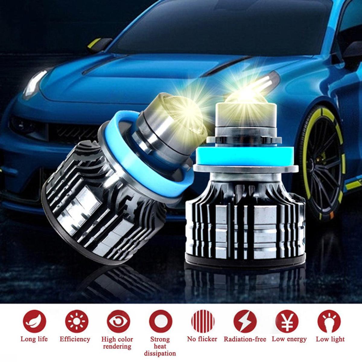 H11 LED Car Headlights Projector Laser Fog Lights Automobile / Bumper Light 1 set