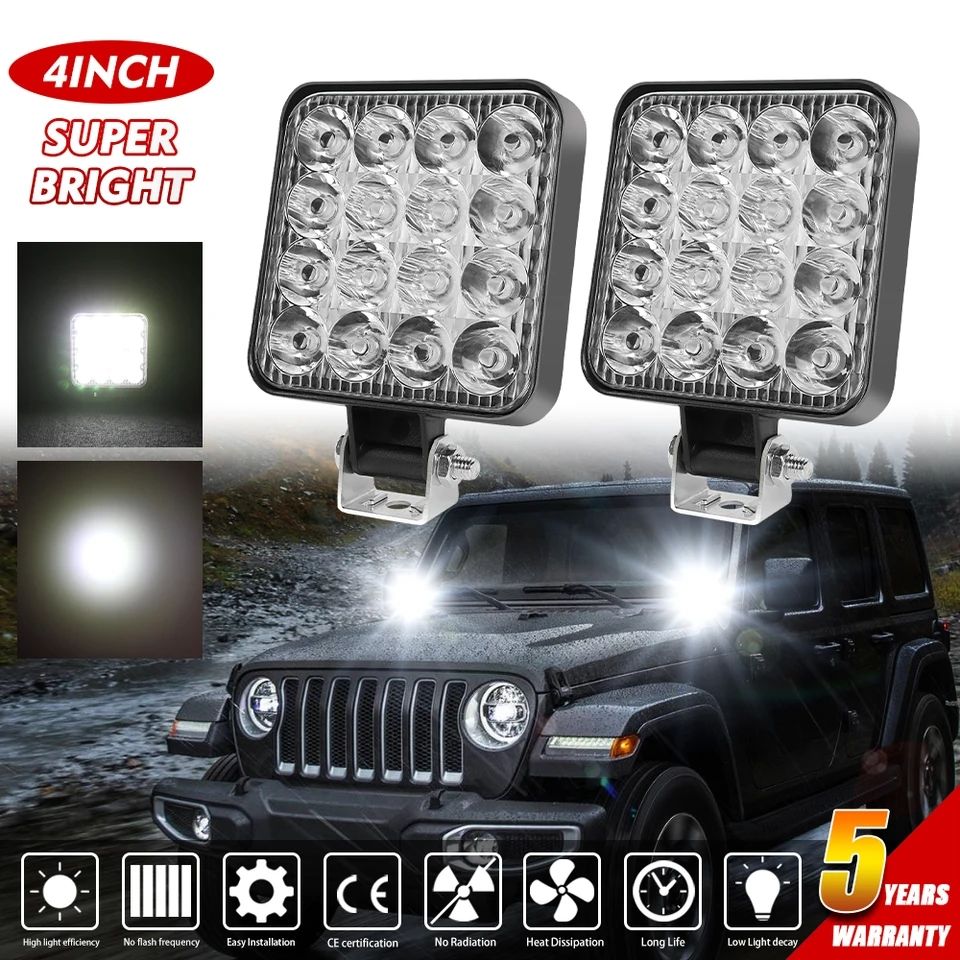 Car LED Light Bar 12v Work Light  Spotlight For Trucks Tractor Boat SUV ATV 12V  LED bar fog Headlight