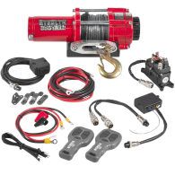 Stealth Winches 3500lb UTV ATV Winch, 12-Volt Electric Winch with 2 Wireless remotes with Synthetic Rope