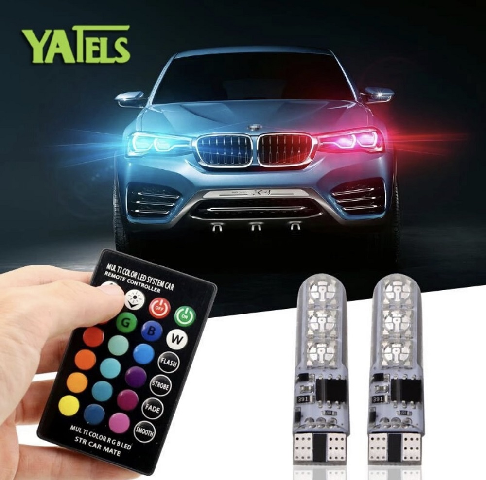 2 Pieces Remote Control SMDs LED Car Parking Light LED Bulbs