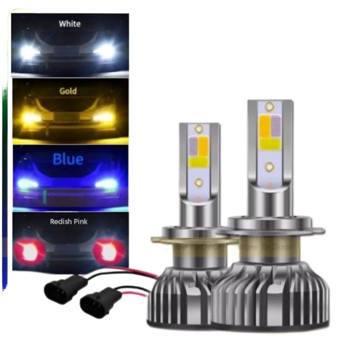 4 Color Led Fog Light For Car In H11 Fitting With Flashing Function Switch Back Led Headlight Bulbs Pair