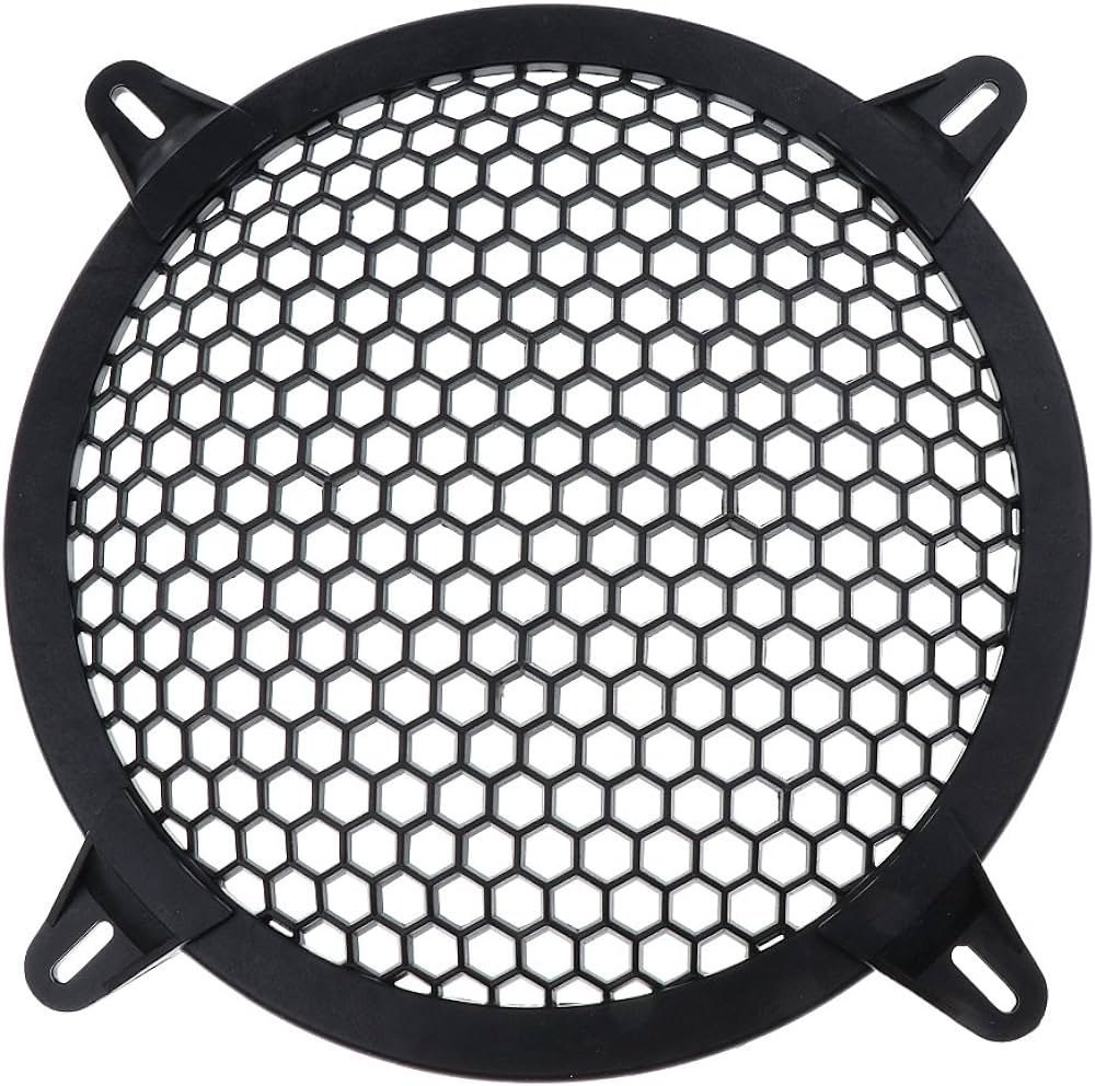 4 inch plastic Mesh Round Car Woofer Cover Speaker Grill Auto Speaker Parts Car Audio Subwoofer Grill Cover Guard Protector Grille Car Audio Speaker Grills Cover Case Replace