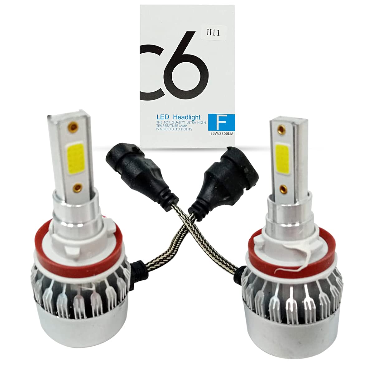 6000K COB C6 2x LED H4 Hi / Lo H11 9005 9006 Car Headlight Bulbs Car Lights 72W 8000LM Auto Headlamps