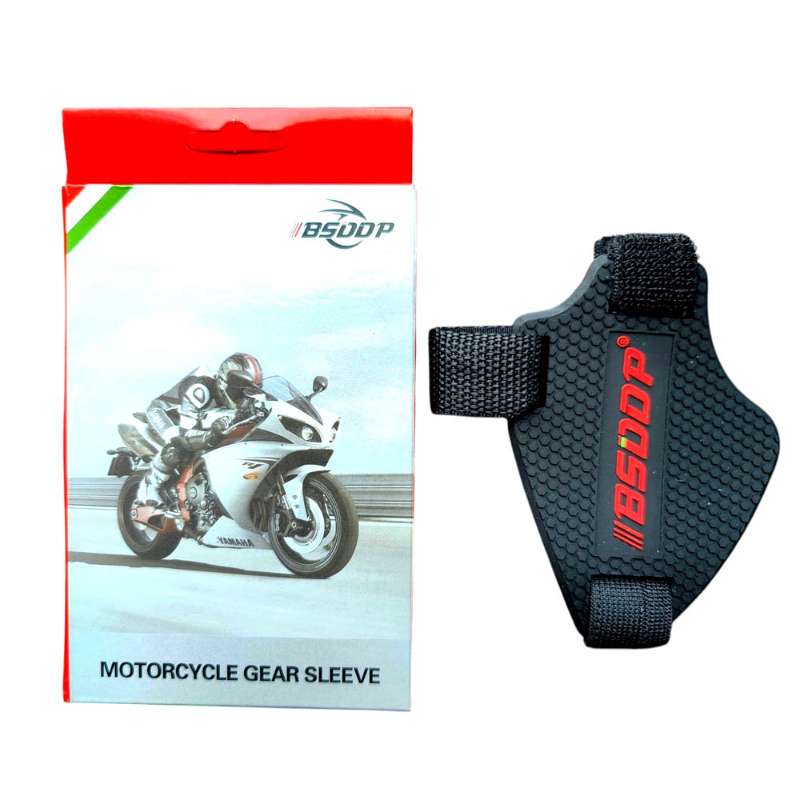 BSDDP Motorcycle Gear Shift Pad - Anti-Slip Shoe Protector - TPU Rubber Shifter Guard (Black)