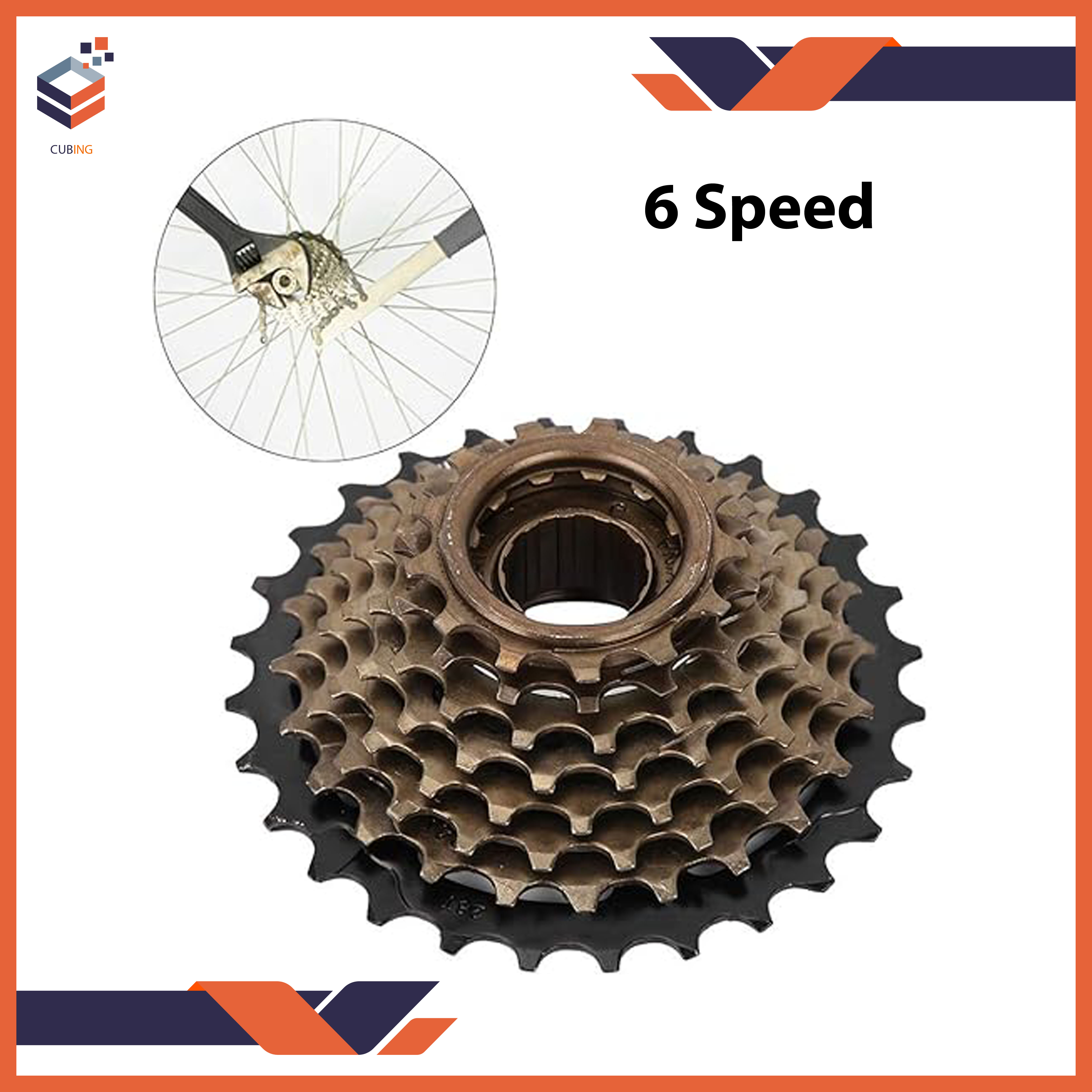 Mountain Bicycle Freewheel 6 Speed / Road MTB Free Wheel / Cycling Accessories Bicycle Freewheel