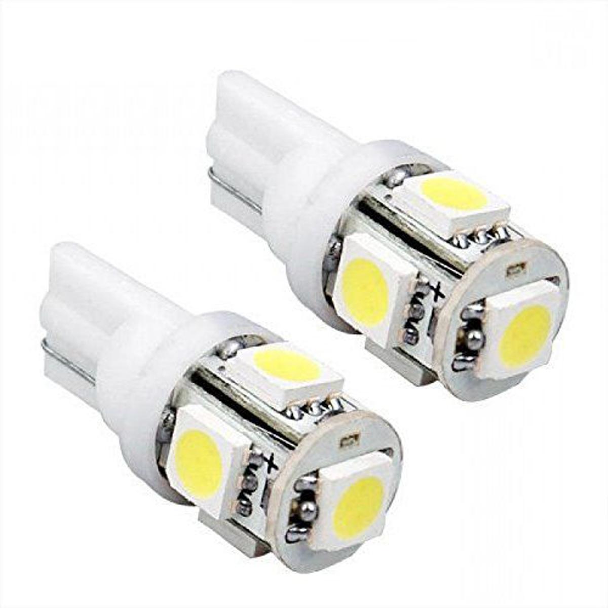 Pack of 2 SMD Five White LED Parking Bulb Light Universal For All Cars