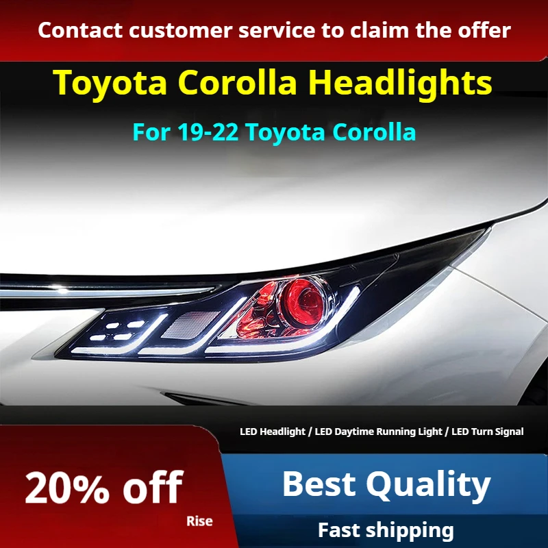 FT Car Lights For Toyota Corolla LED Headlights 2019-2022 LED Projetor Headlamp Daytime Running Light Automotive Accessories
