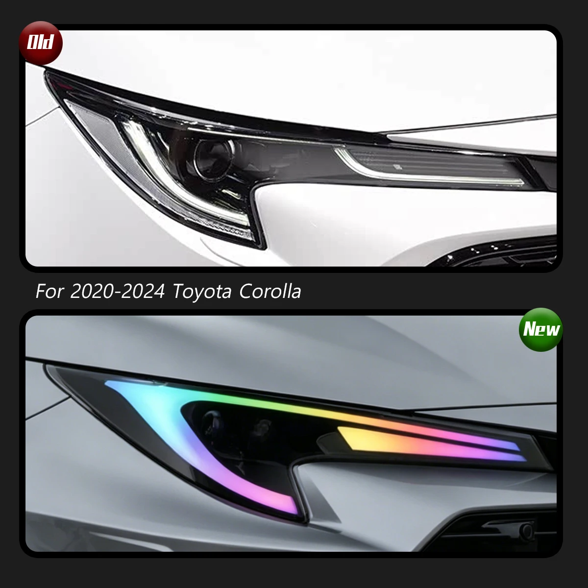TYPY Dynamic Signal Head Lamp Auto Accessories Upgrade Modified New LED For Toyota Corolla Headlight RGB 2020-2025